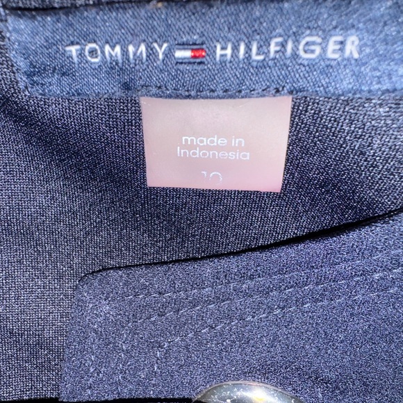 Tommy Hilfiger Navy Short Sleeve Notch Neck Shift Dress Career Work Business - Picture 5 of 5